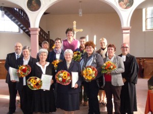 Die Geehrten des Kirchenchores