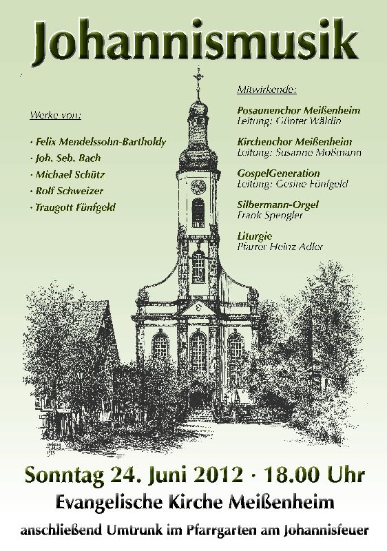 Johannismusik 2012 Plakat