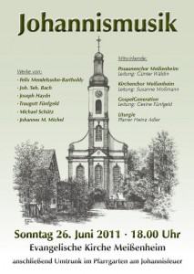 Johannismusik Plakat Bild