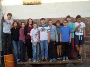 die Konfi-Gruppe; leider waren drei Konfirmanden nicht dabei, sie waren krank geworden.