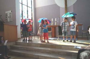 der Regenschirm wird erklärt